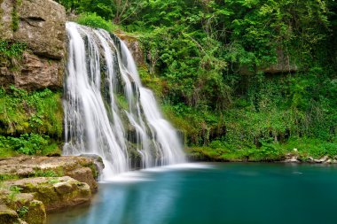 Waterfall in nature clipart