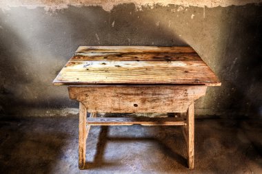 Antique wood table clipart