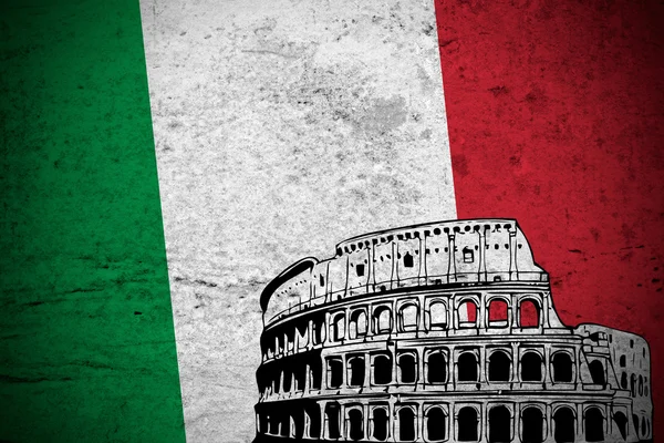 stock image Italian grunge flag