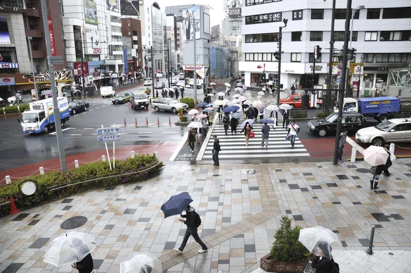 Chuvoso Tóquio — Fotografia de Stock