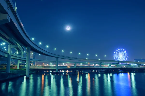 Tokyo natt vägar — Stockfoto