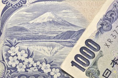 Japanese currency macro clipart