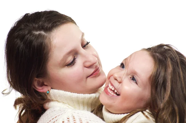 Krásná holčička a její matka — Stock fotografie