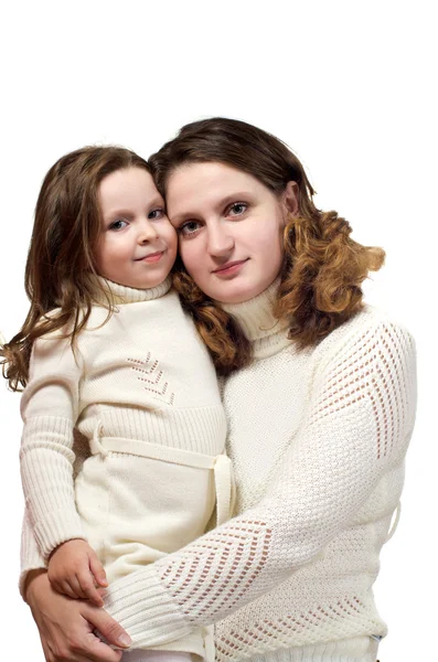 Gyönyörű kicsi lány és az anyja — Stock Fotó