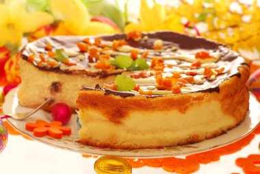 Cheese cake for easter clipart