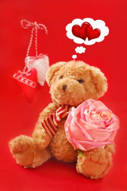 Teddy bear for valentines clipart