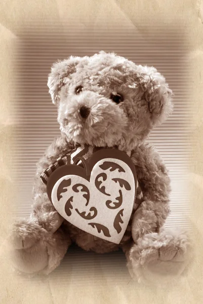 Teddybär im Vintage-Stil — Stockfoto