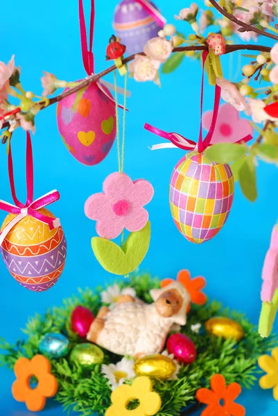 Easter decoration with lamb — Stock Photo, Image