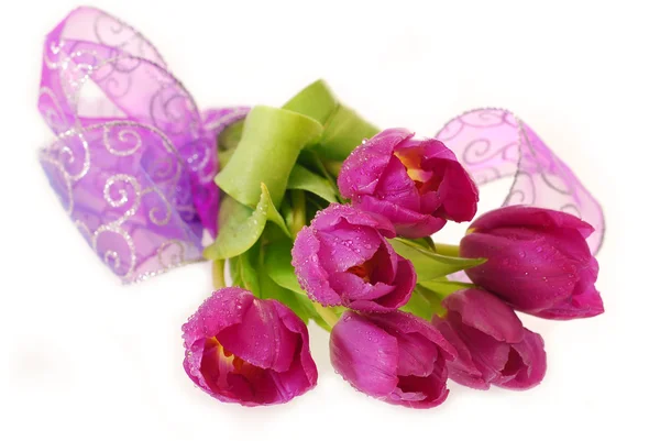 Mazzo di tulipani viola — Foto Stock