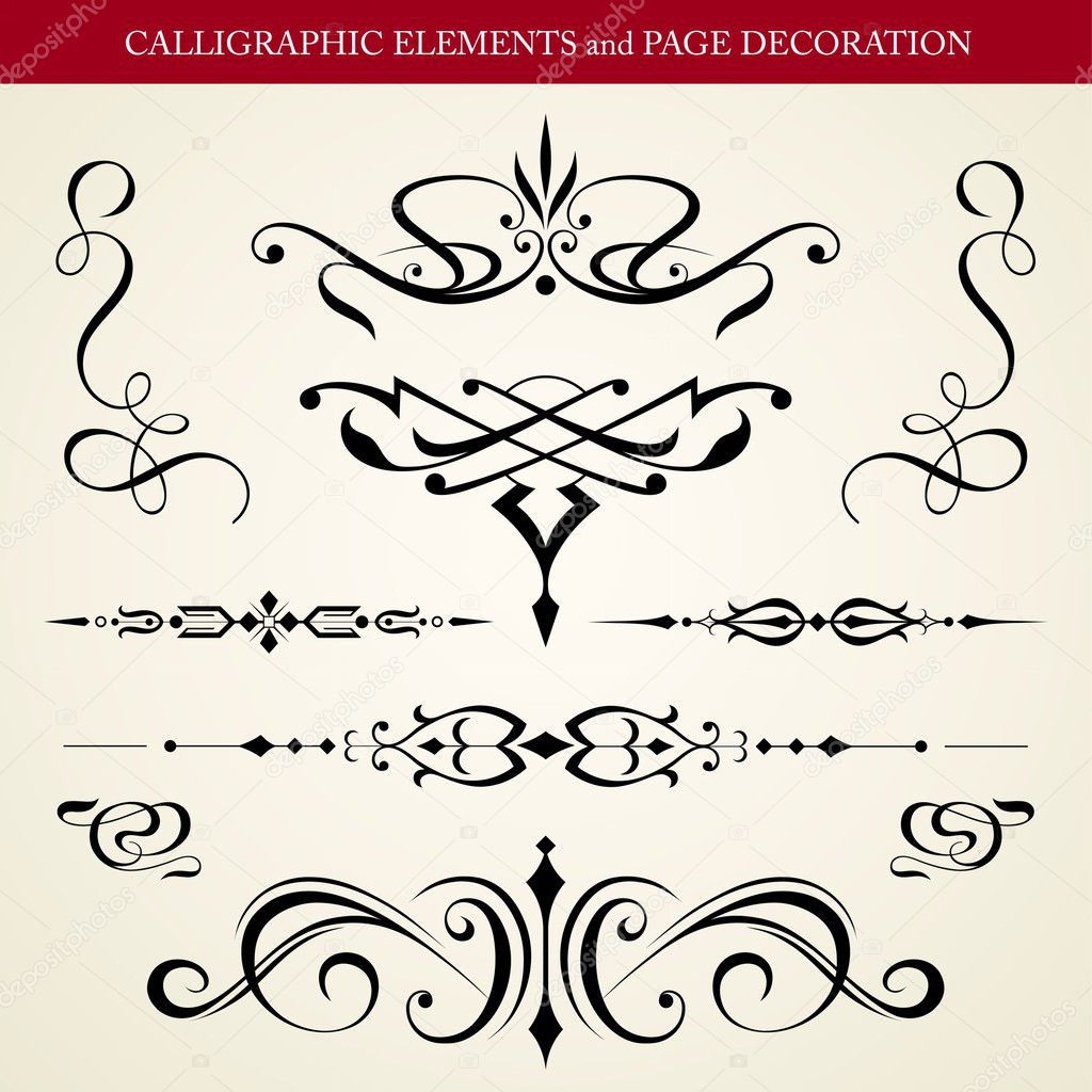 CALLIGRAPHIC ELEMENTS and PAGE DECORATION