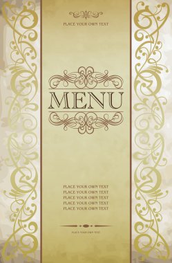 Menu cover clipart