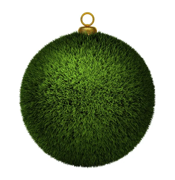Weihnachtsbaumkugel aus Gras — Stockfoto