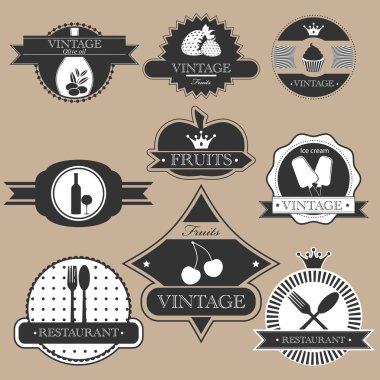 Vintage labels clipart