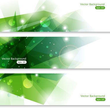 Green banners clipart