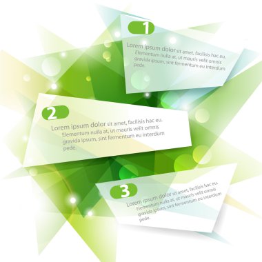 Green banners clipart