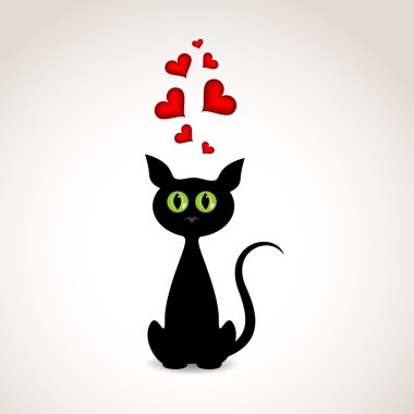 Love cat clipart