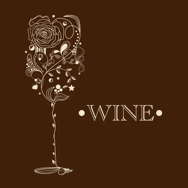 Cartão de vinho abstrato —  Vetores de Stock