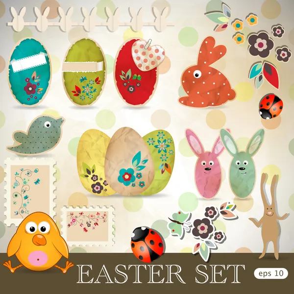 Easter set — Stock Vector