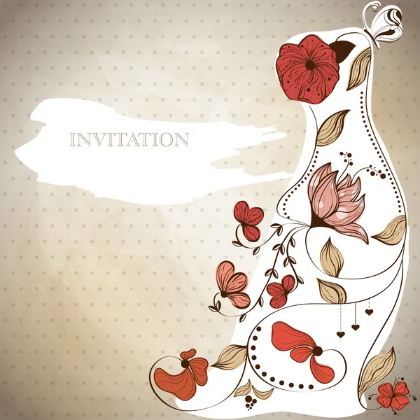 Hochzeits-Einladung — Stockvektor