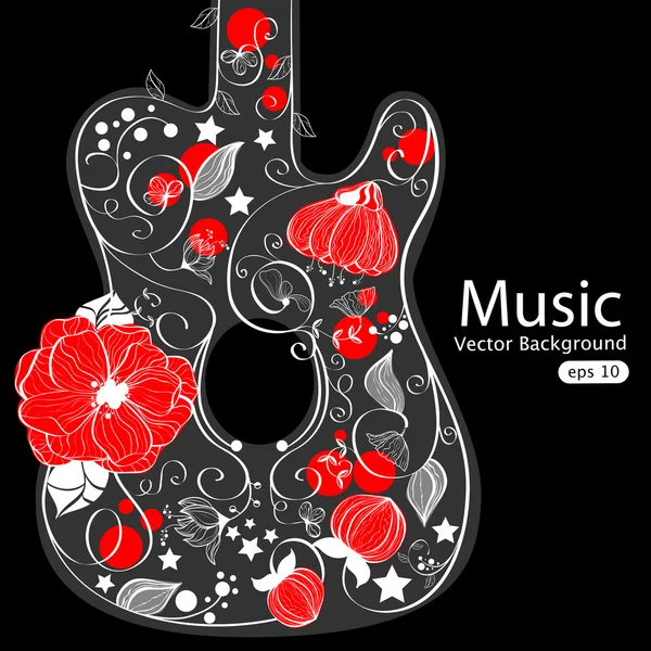 Guitare abstraite — Image vectorielle