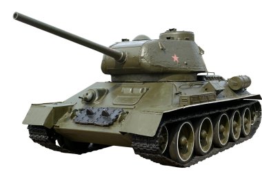 Soviet tank T-34-85 of the world war II clipart
