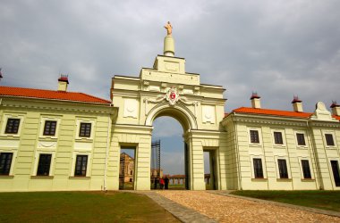 Ruzhany Palace, XVII century, residence of Sapieha, Belarus. clipart