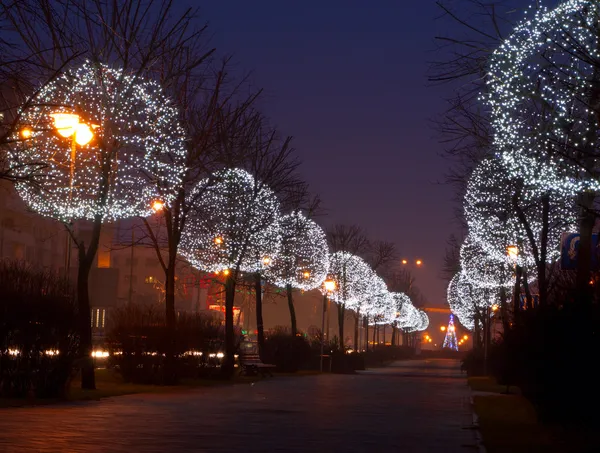 Christmas and New Year illumination — Stock Photo, Image
