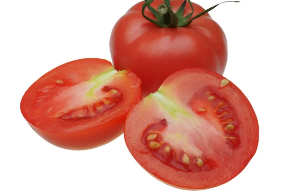 Red tomatoes on a white background — Stock Photo, Image