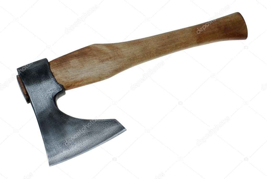 The big axe on a white background