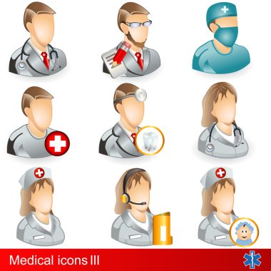 Medical icons 3 clipart