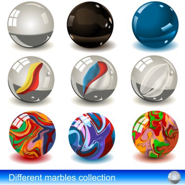 9 Marbles clipart
