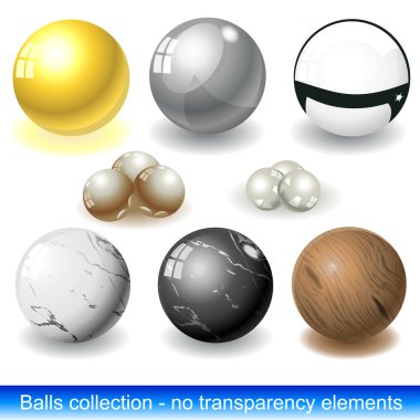 Balls collection clipart
