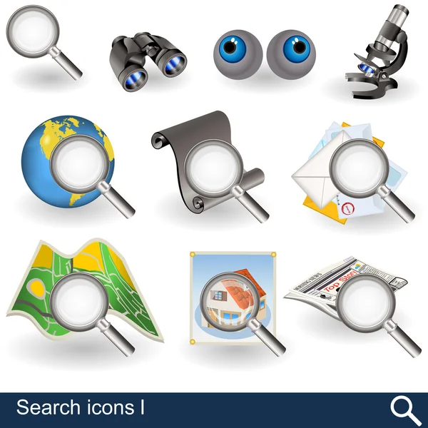 stock vector Search icons 1