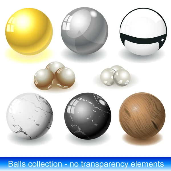 Colección de bolas — Vector de stock