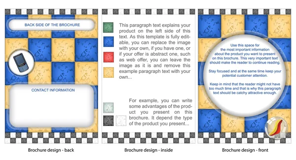 Marble brochure design — Stockvector