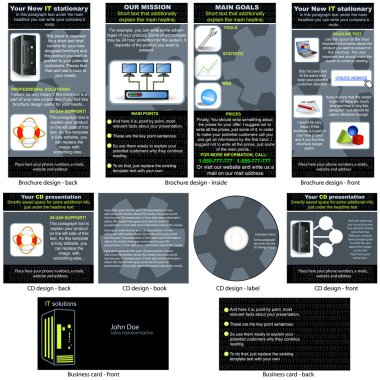 Information Technology (IT) stationary clipart