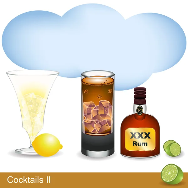 Cocktails 2 — Stock Vector
