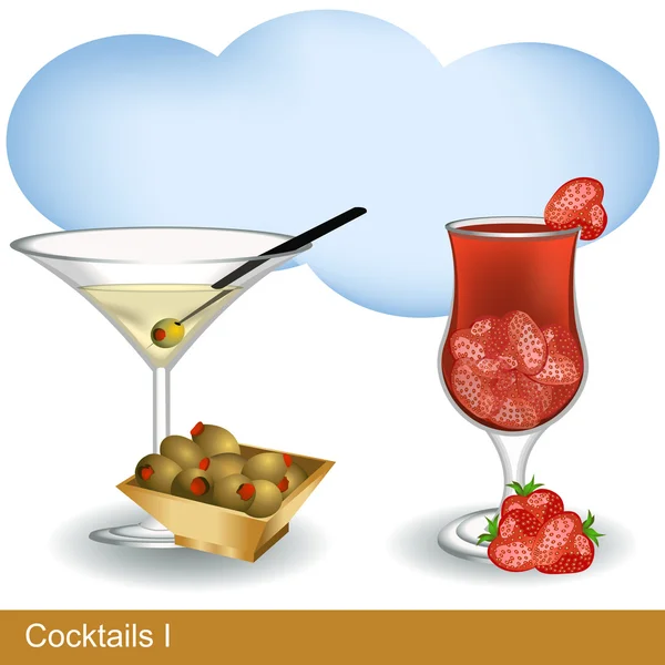 Cocktails 1 — Stock Vector