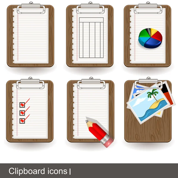 Clipboard icons 1 — Stock Vector