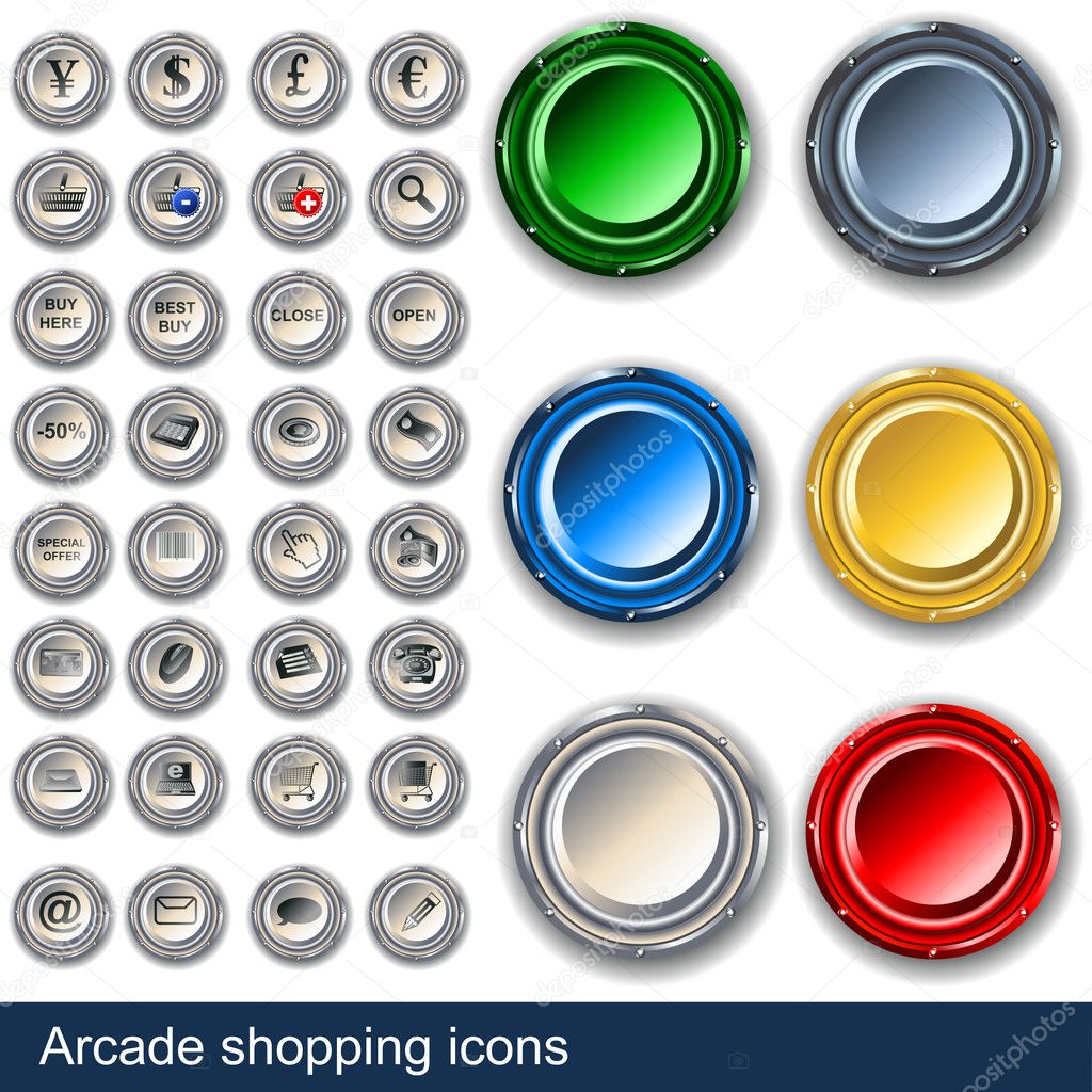Arcade shopping buttons