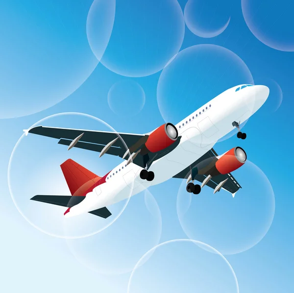 Vector passenger airliner — Stock Vector