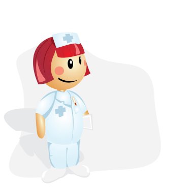 Nurse- cartoon illustration clipart