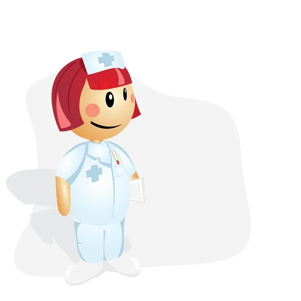 Sjuksköterska-tecknad bild — Stock vektor