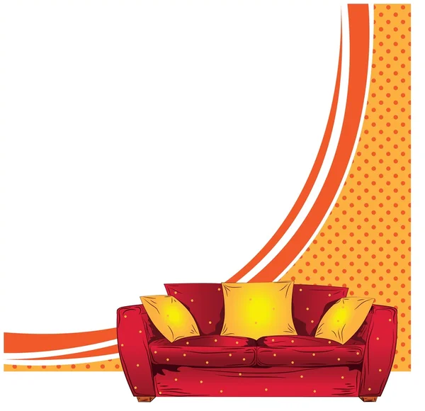 Sofa-Vektor Hintergrund — Stockvektor