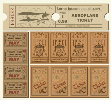 Vintage Tickets clipart