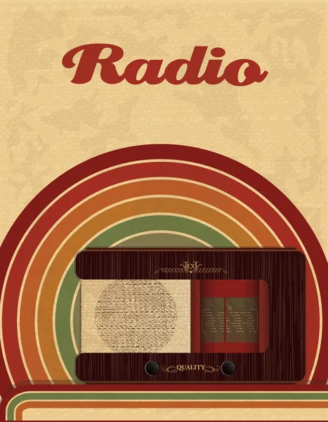 Plakat radia - baner — Wektor stockowy