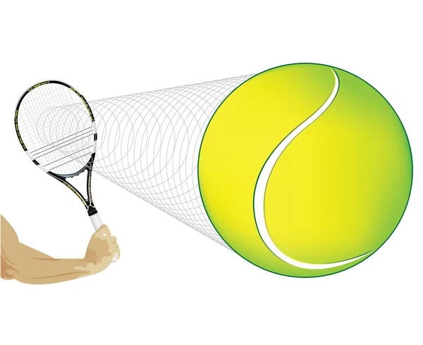 Tenis strzał - leworęczna — Wektor stockowy