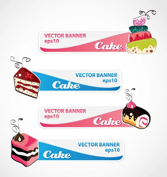 Torta bannerek — Stock Vector