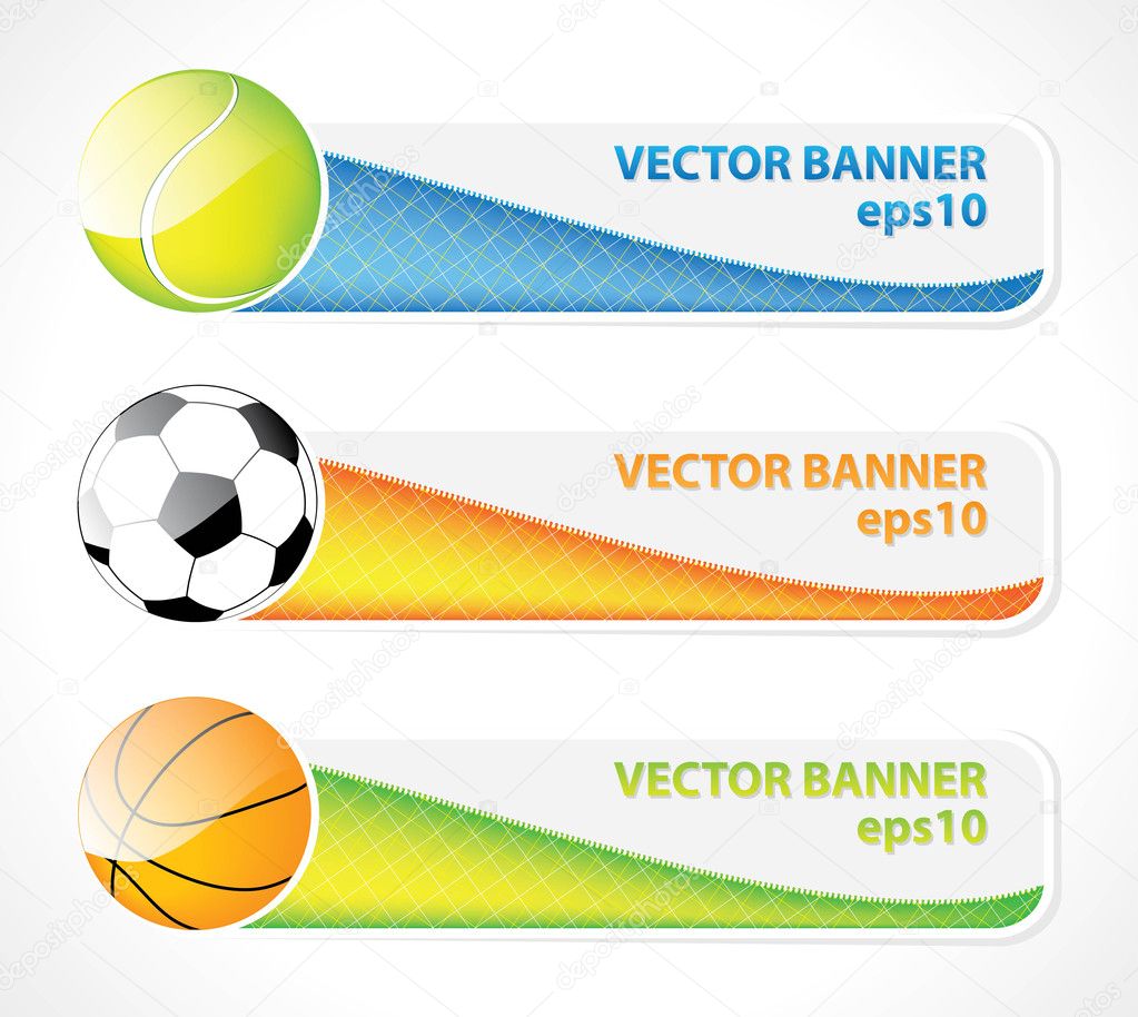Set of sport banners