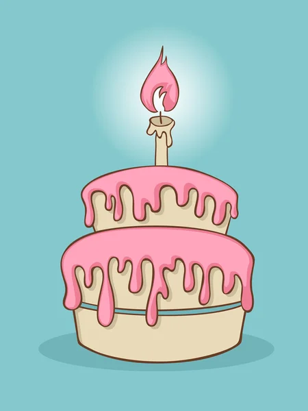 Торт до дня народження — стоковий вектор